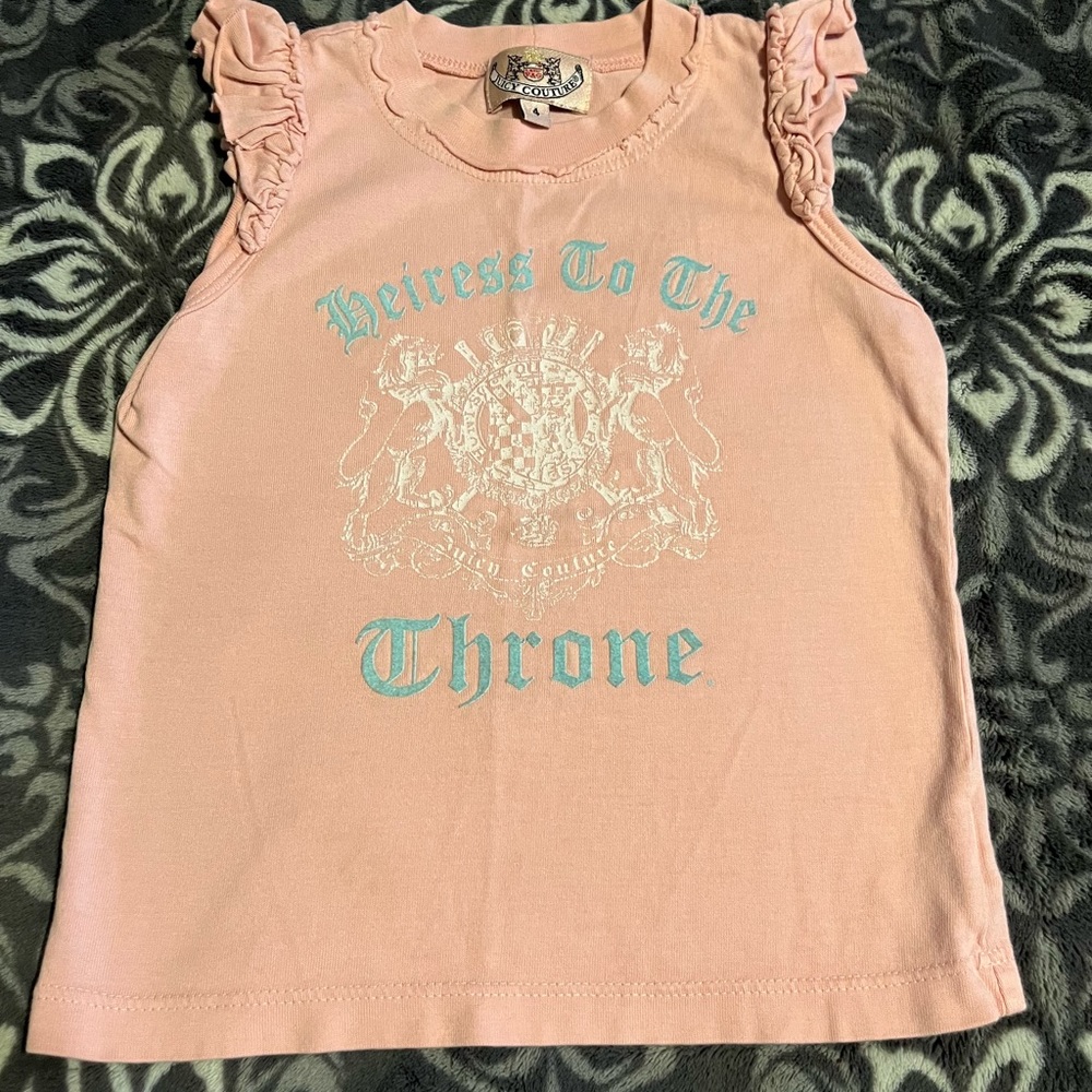 Juicy couture pink tank top toddler size 4